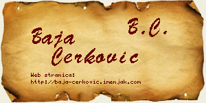 Baja Čerković vizit kartica